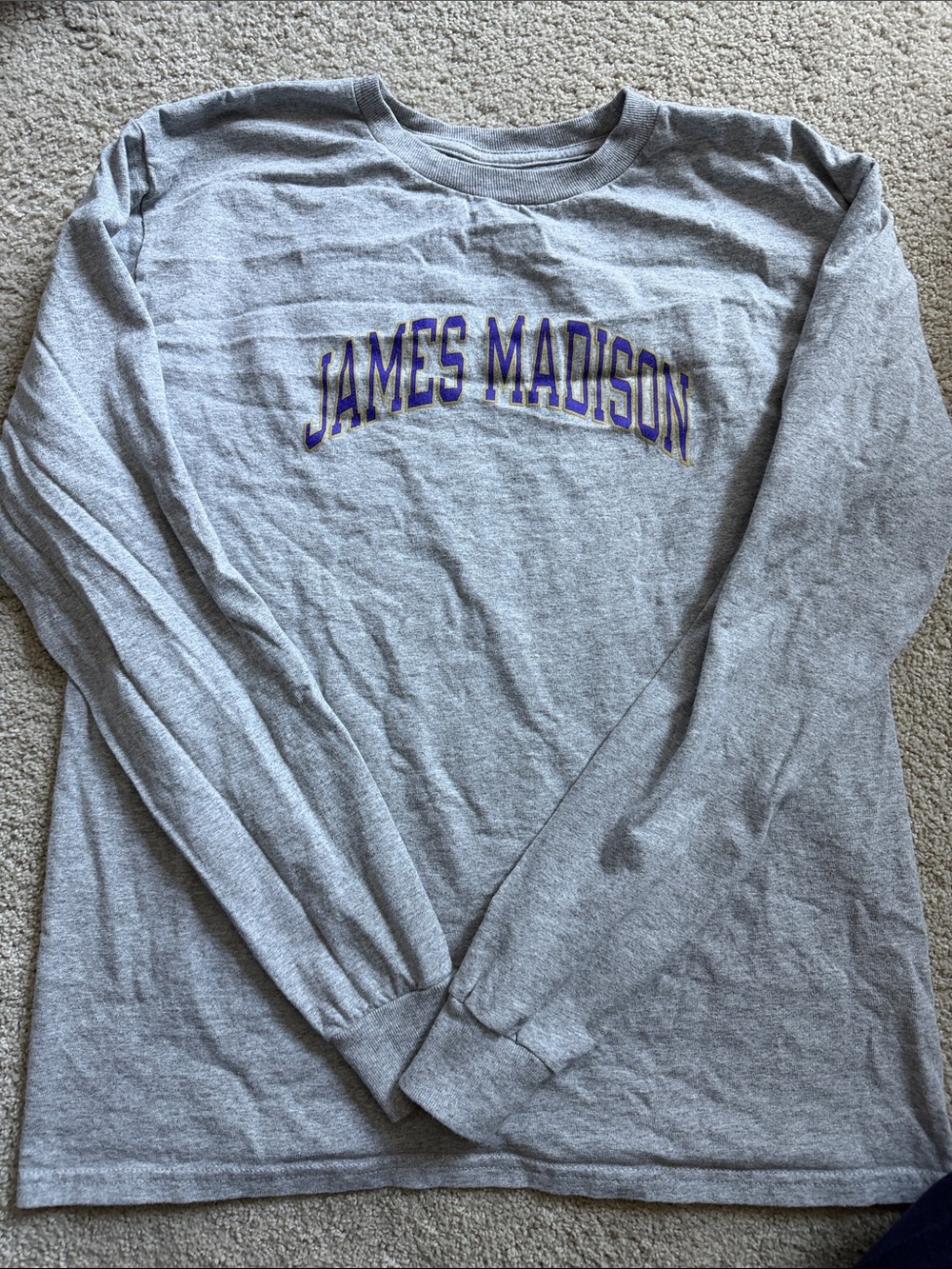 Champion Gray JMU Long-Sleeve Shirt